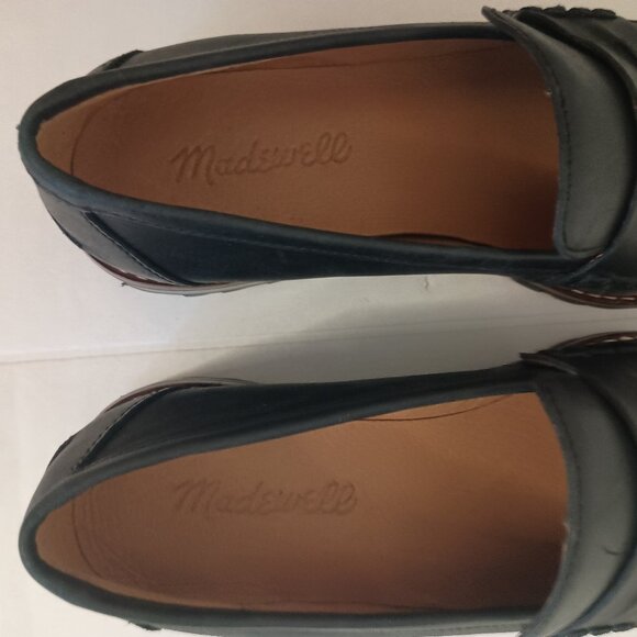 Madewell Leather Lug Loafers Black Style NE526 Women’s Size 6 Excellent Like New - Picture 12 of 15
